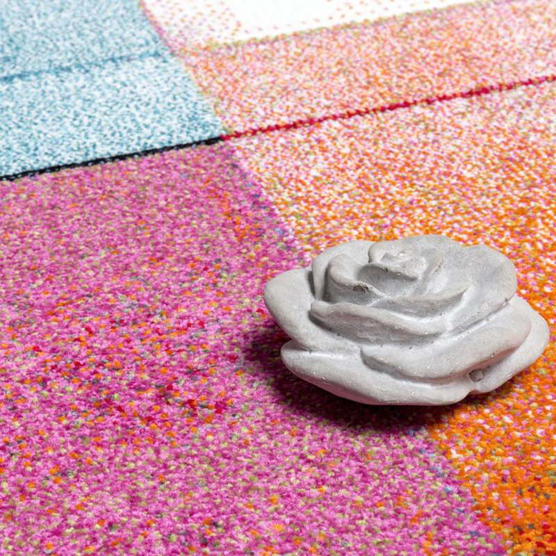 Longweave Annora Pink/Light Blue/Orange Rug & Reviews Wayfair.co.uk